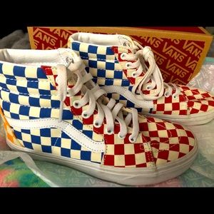 Vans Checkerboard multi colored Hi-Top.